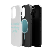 DistinctInk ToughCase for Apple iPhone, Compatible with MagSafe Charging - Life is Too Short to Wear Boring Jewelry