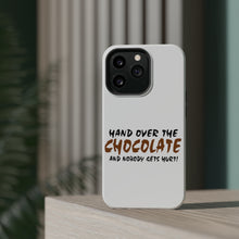 DistinctInk ToughCase for Apple iPhone, Compatible with MagSafe Charging - Hand Over The Chocolate Nobody Gets Hurt