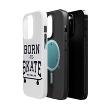DistinctInk ToughCase for Apple iPhone, Compatible with MagSafe Charging - Born to Skate - Skating
