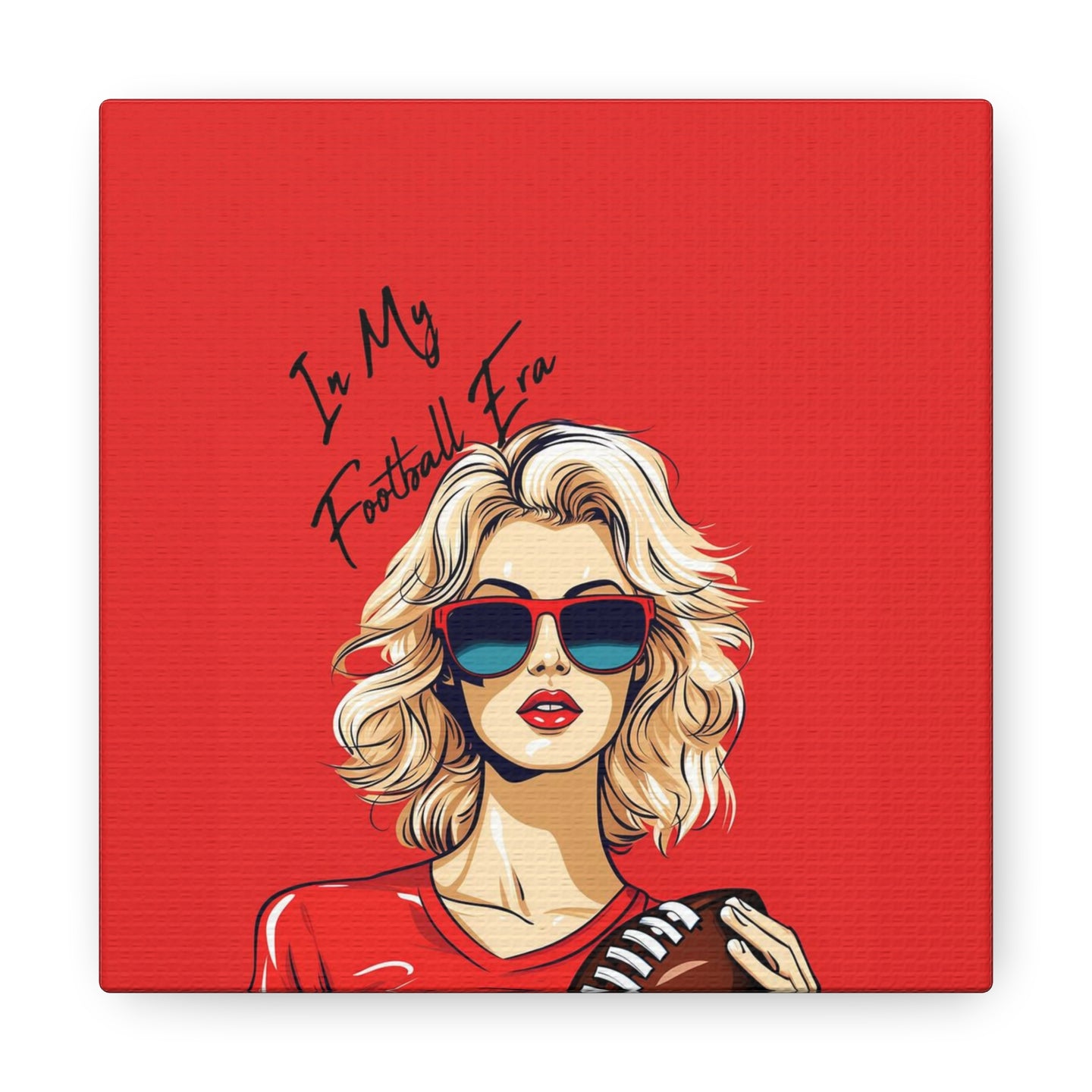 DistinctInk Canvas Wall Art with In My Football Era design