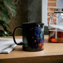 DistinctInk Black Coffee Mug - "Mindful Connections" for Halloween LGBTQ+ Pride