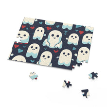 DistinctInk Jigsaw Puzzle with Skelephants and Ghostly Ghouls Design for Halloween