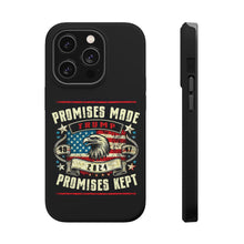 DistinctInk Tough Case for iPhone, Compatible with MagSafe Charging | Trump - Promises Made, Promises Kept | Conservative