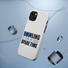 DistinctInk ToughCase for Apple iPhone, Compatible with MagSafe Charging - Bowling is Fun In Your SPARE Time