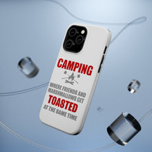 DistinctInk ToughCase for Apple iPhone, Compatible with MagSafe Charging - Camping - Friends & Marshmallows Get Toasted