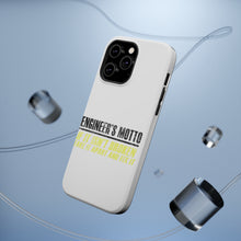 DistinctInk ToughCase for Apple iPhone, Compatible with MagSafe Charging - Engineer's Motto If Isn't Broken Fix It
