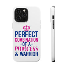 DistinctInk ToughCase for Apple iPhone, Compatible with MagSafe Charging - Perfect Combination of Princess & Warrior
