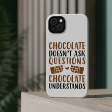 DistinctInk ToughCase for Apple iPhone, Compatible with MagSafe Charging - Chocolate Doesn't Ask Questions Understands