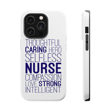 DistinctInk ToughCase for Apple iPhone, Compatible with MagSafe Charging - Thoughtful Caring Hero Selfless Nurse