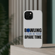 DistinctInk ToughCase for Apple iPhone, Compatible with MagSafe Charging - Bowling is Fun In Your SPARE Time