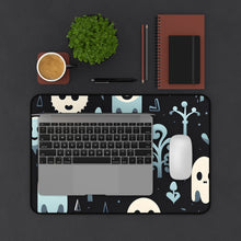 DistinctInk Desk Mat with Ghastly Skeletal Shadows Design for Halloween