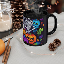 DistinctInk Black Coffee Mug - Exploring Inner Knowledge for Halloween LGBTQ+ Pride