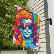 DistinctInk Garden & House Banner Flag with Leading with Courage and Grace Design for LGBTQ+ Pride