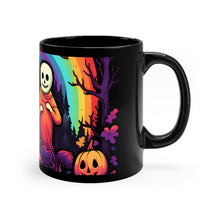 DistinctInk Black Coffee Mug - Living Life to the Fullest for Halloween LGBTQ+ Pride