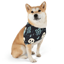 DistinctInk Adjustable Pet Banana Collar with Ghastly Skeletal Shadows Design for Halloween