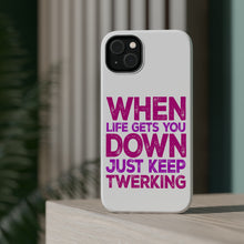 DistinctInk ToughCase for Apple iPhone, Compatible with MagSafe Charging - When Life Gets You Down Just Keep Twerking