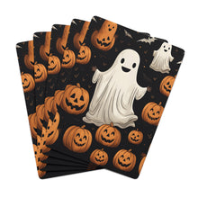 DistinctInk Playing / Poker Cards with Ghastly Skeleton Pumpkin Design for Halloween