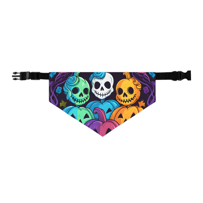 DistinctInk Adjustable Pet Banana Collar with Creating Lasting Memories Design for Halloween LGBTQ+ Pride