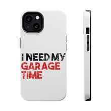 DistinctInk ToughCase for Apple iPhone, Compatible with MagSafe Charging - I Need My Garage Time