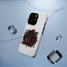 DistinctInk ToughCase for Apple iPhone, Compatible with MagSafe Charging - I Puckin' Love Hockey