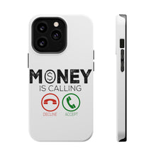 DistinctInk ToughCase for Apple iPhone, Compatible with MagSafe Charging - Money Is Calling Decline or Accept