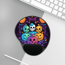 DistinctInk Mouse Pad with Wrist Rest  with Creating Lasting Memories Design for Halloween  LGBTQ+ Pride