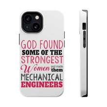 DistinctInk ToughCase for Apple iPhone, Compatible with MagSafe Charging - Strongest Women are Mechanical Engineers