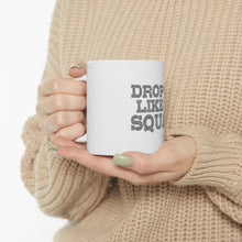 DistinctInk Glossy White Coffee / Tea Mug - Drop it Like a Squat