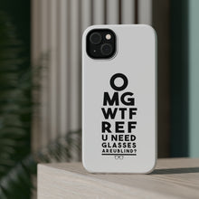 DistinctInk ToughCase for Apple iPhone, Compatible with MagSafe Charging - OMG WTF Ref U Need Glasses