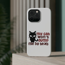 DistinctInk ToughCase for Apple iPhone, Compatible with MagSafe Charging - My Cat Won't Dump Me By Text
