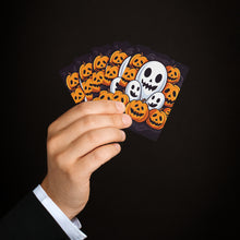 DistinctInk Playing / Poker Cards with Skele-Pumpkin Ghost Pattern Design for Halloween
