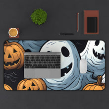 DistinctInk Desk Mat with Ghoulish Ghostbusters and Pumpkins Design for Halloween