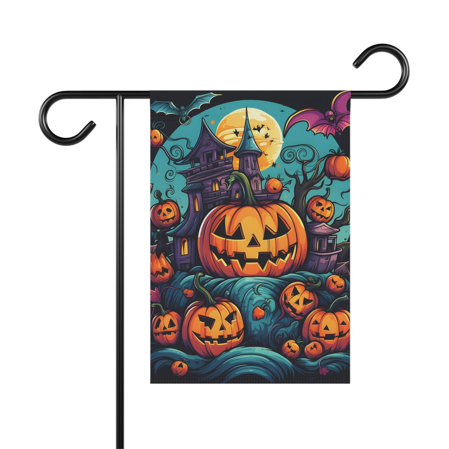 DistinctInk Garden & House Banner / Flag with Trick or Treat Parade Design for Halloween