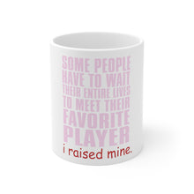 DistinctInk Glossy White Coffee / Tea Mug - I Raised My Favorite Player