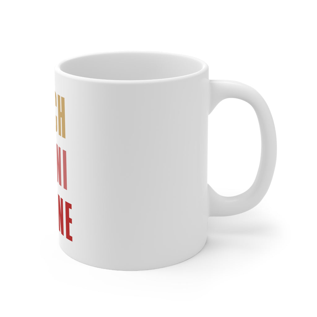 Glossy White Coffee / Tea Mug - Beach Bikini & Wine, view 3