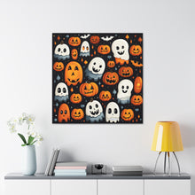 DistinctInk Canvas Wall Art with Spooky Halloween Night for Halloween