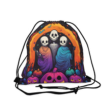 DistinctInk Drawstring Bag Backpack with The Paths We Choose Design for Halloween  LGBTQ+ Pride