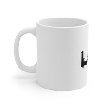 DistinctInk Glossy White Coffee / Tea Mug - Love Guns