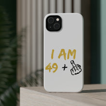 DistinctInk ToughCase for Apple iPhone, Compatible with MagSafe Charging - I Am 49 + 1 Middle Finger