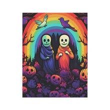 DistinctInk Garden & House Banner Flag with Living Life to the Fullest Design for Halloween  LGBTQ+ Pride
