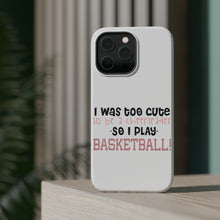 DistinctInk ToughCase for Apple iPhone, Compatible with MagSafe Charging - Too Cute to Be a Cheerleader Play Basketball