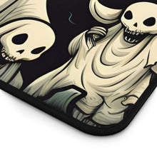 DistinctInk Desk Mat with Spooky Skeleton Pumpkins Design for Halloween