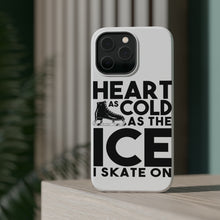 DistinctInk ToughCase for Apple iPhone, Compatible with MagSafe Charging - Heart as Cold as the Ice I Skate On