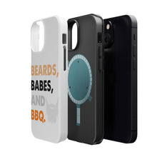 DistinctInk ToughCase for Apple iPhone, Compatible with MagSafe Charging - Beards, Babes And BBQ