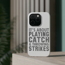 DistinctInk ToughCase for Apple iPhone, Compatible with MagSafe Charging - It's About Playing Catch & Throwing Strikes