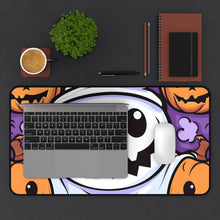 DistinctInk Desk Mat with Ghost Skeleton Pumpkins Design for Halloween