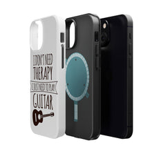 DistinctInk ToughCase for Apple iPhone, Compatible with MagSafe Charging - Don't Need Therapy Need to Play Guitar