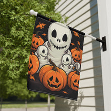 DistinctInk Garden & House Banner Flag with Ghost Skeleton Pumpkin Pattern Design for Halloween