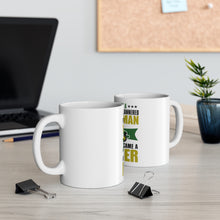 DistinctInk Glossy White Coffee / Tea Mug - Was Well Mannered Young Man Then Farmer