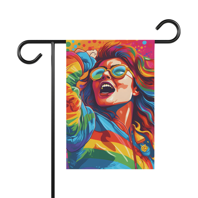 DistinctInk Garden & House Banner Flag with Addictive Adventure Story Design for LGBTQ+ Pride